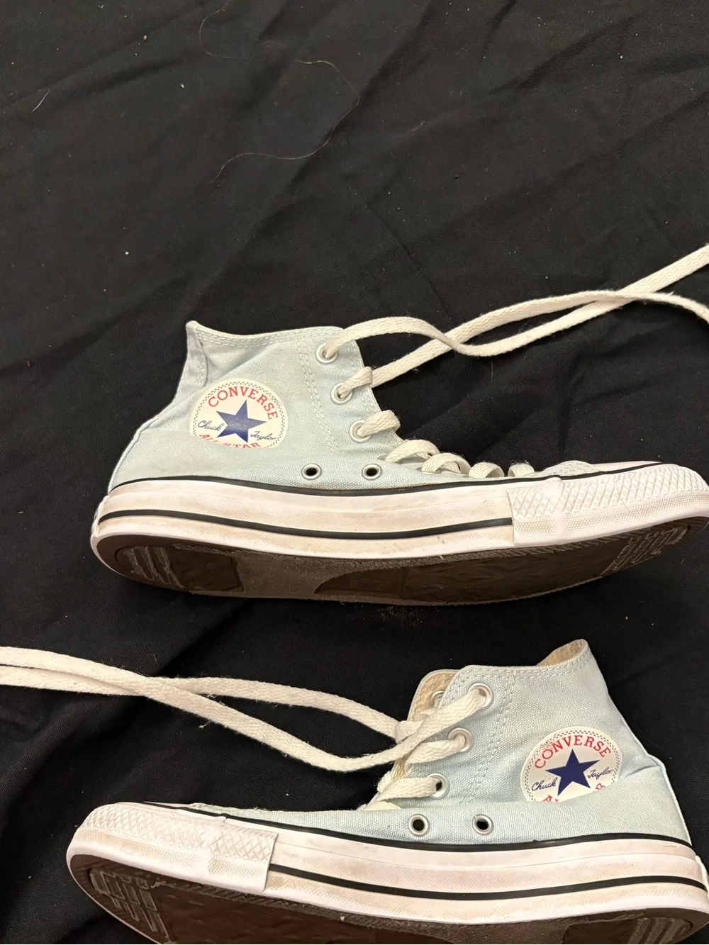 Converse High Top Sneakers in Light blue Canvas